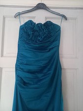 Beautiful Charas Teal Strapless Occasion/Prom Dress Size 10