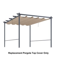 Aoodor Pergola Replacement Canopy Retractable Sun Shade Cover for Outdoor Patio