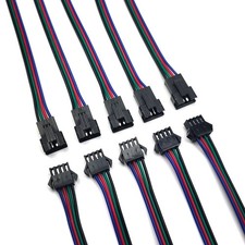10 Pairs JST SM 2/3/4Pin Male Female Connectors Adapter Plug with 22AWG Wire ...