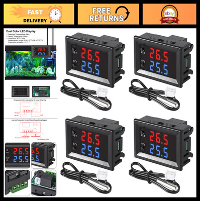 4pcs Programmable DC 12V Temperature Controller -50 to 110  Thermostat Switch, N