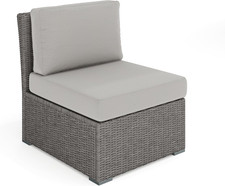 Bedford Indoor-Outdoor Modular Patio Sectional Sofa Center Seat with Rattan Wick