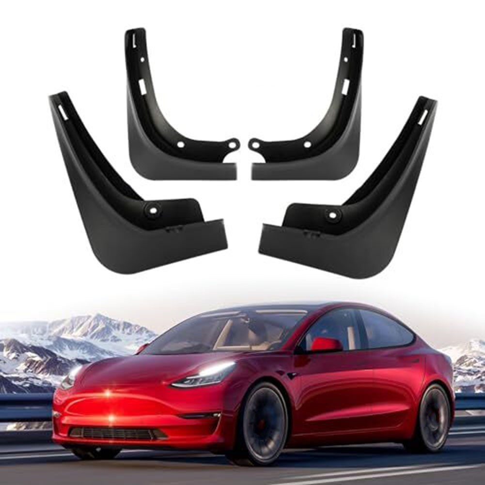 Front and Rear Mud Flaps for Tesla Model 3 2017 2023 Molded Guards Set