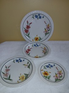 Syracuse RAILROAD China SOUTHERN PACIFIC LINES Prairie Mountain Wildflowers 4pc