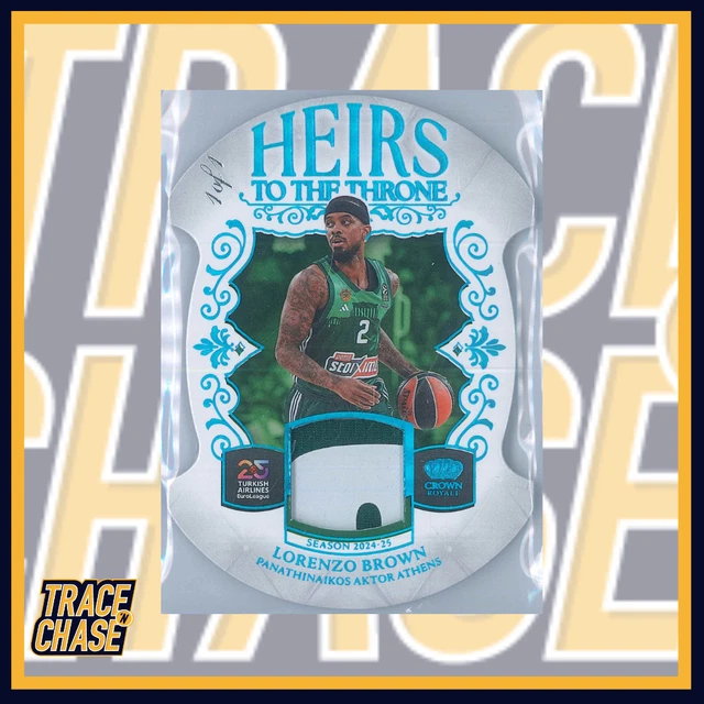 2024-25 Panini Crown Royale Euroleague BK Lorenzo Brown Heirs to the Throne 1/1!