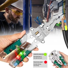 Foldable Voltage Tester Screwdriver Wire Stripper Crimper Electrician Tool Kit