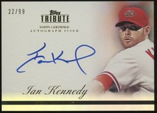 2012 Topps Tribute Auto /99 Ian Kennedy #TA-IKE Auto Diamondbacks