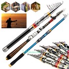 Carbon Fiber Telescopic Fishing Rod Pole Retractable Sea Saltwater Freshwater Us