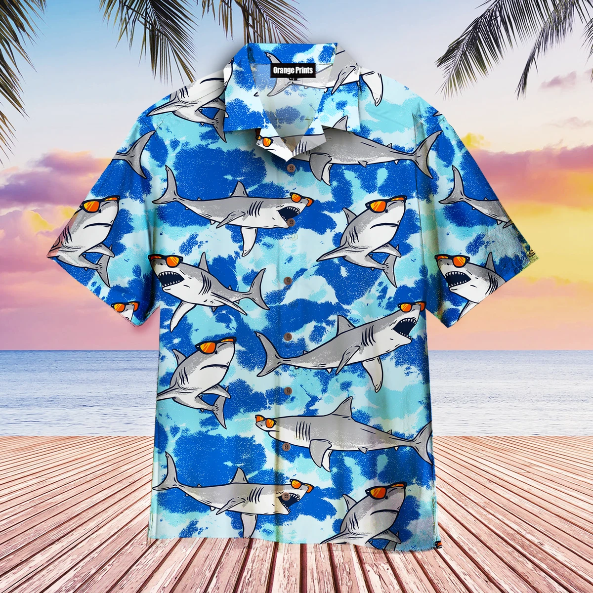 Hawaiian shark store shirt