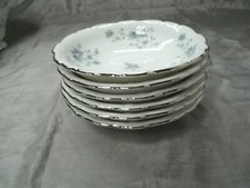 Vtg Johann Haviland BLUE GARLAND Set of 6 5 " Fruit Dessert Bowls Bavaria EC 2