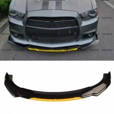 For Dodge Charger Universal Front Bumper Lip Spoiler Splitter Gloss Black Yellow