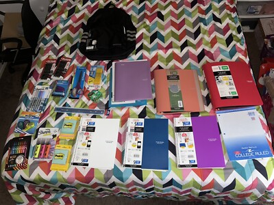 Schoo Supply Bundle. Adidas backpack, Five-Star, Sharpie, Paper Mate And More!!!