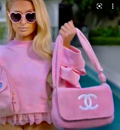 New CC Precision Novelty Terry Cloth (Pink) Messenger Shoulder Mark Handbags