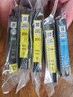 5 Genuine Epson 200 Xl Black and Color Ink Cartridges 3 Yellow 1 Cyan 1 Black