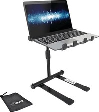 Folding Tabletop DJ Gear Stand, Adjustable Angle and Height DJ Laptop Stand