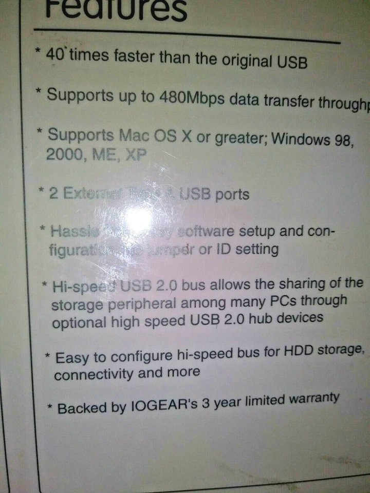 IOGEAR HI-SPEED 2 PORT USB 2.0 PCI CARD FOR MAC & PC 40x FASTER OPEN BOX - Image 3 of 4