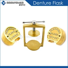 Set of Dental Bronze Denture Flask Upper & Lower with Double Brass Flask DN-2318
