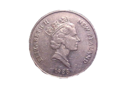 1988 New Zealand 20 Cents Elizabeth II KM# 62 - Very Nice
