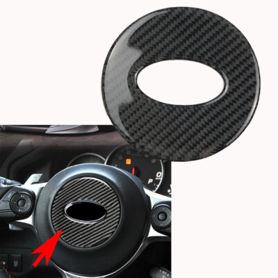 Real Carbon Fiber Steering Wheel Badge Horn Trim Cover Fits 13-20 BRZ 86
