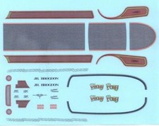 Yesteryear Phony Pony Mustang Drag Waterslide Decal