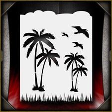 Palm Paradise 1 Airbrush Stencil Template Airsick