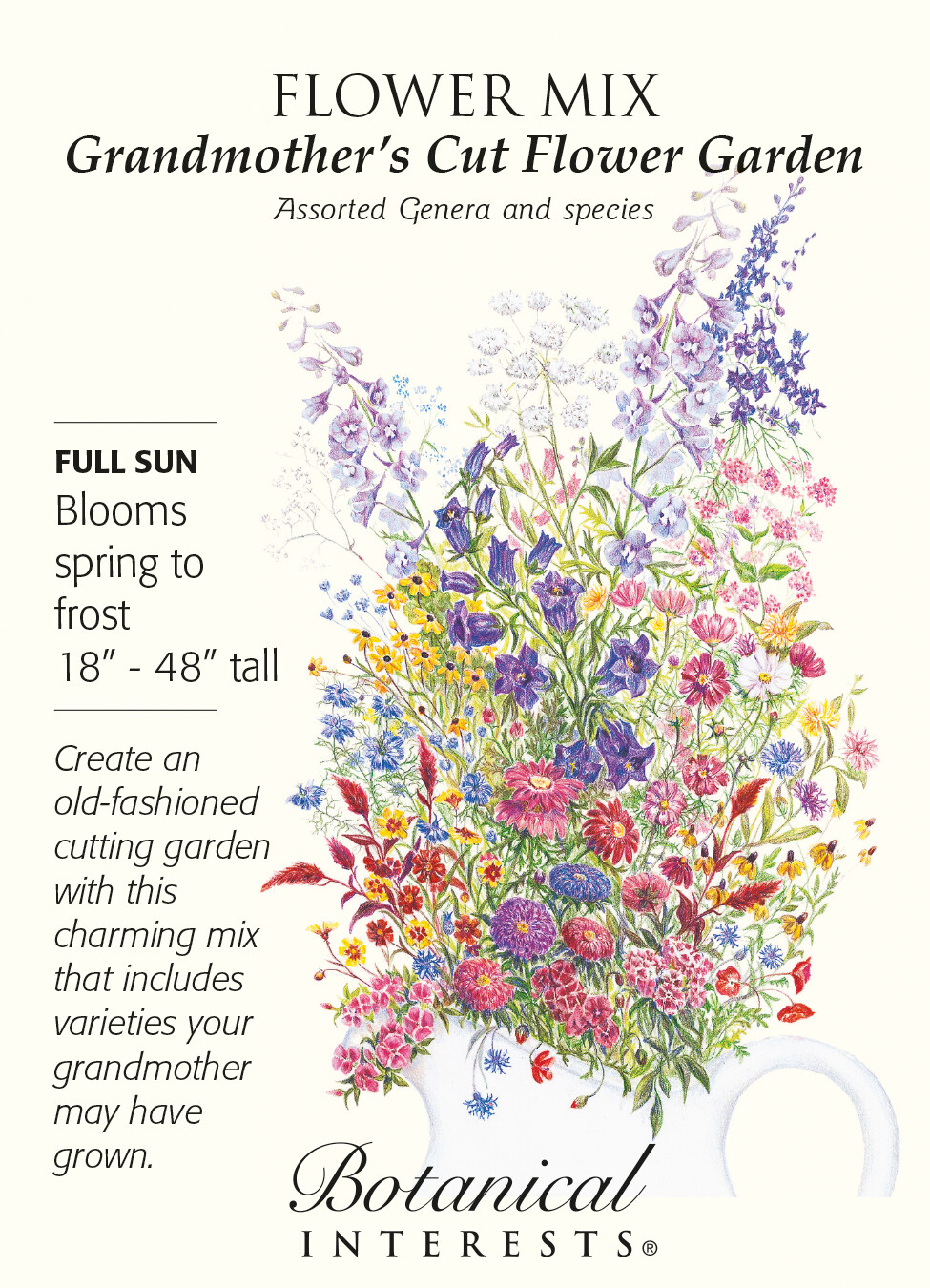 Grandmother's Cut Flower Garden Seed Mix 3 grams eBay