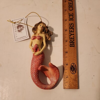 SET 2 GOODWILL 5.5'' SIRENE ROUGE LITTLE MERMAID CHRISTMAS ORNAMENT NEW W/TAGS 