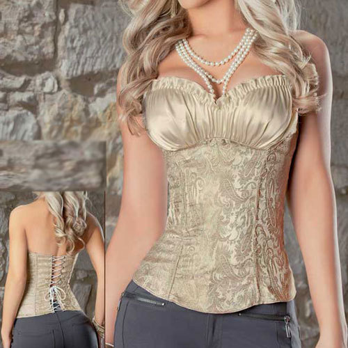 Overbust-Corset-Lace-Up-Boned-Slimming-Keep-Fit-Black-Red-Bustier-Waist-Cincher