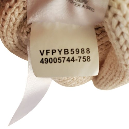 Cárdigan recortado AK Anne Klein XL beige algodón seda tejido estilo vintage parisino - Imagen 5 de 10