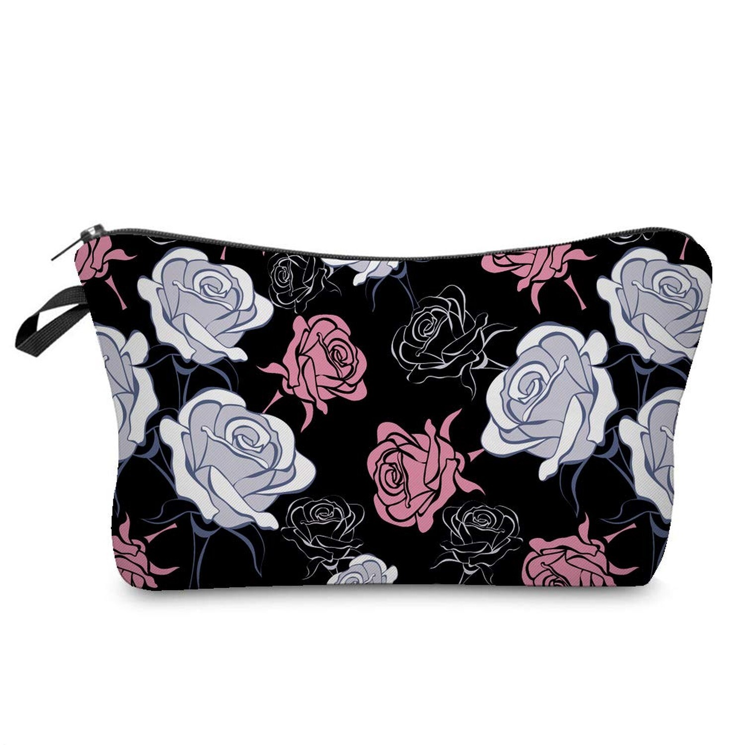 Makeup Bag travel makeup bag Cosmetic Bag Makeup Bag for purse (Rose) Rose-image