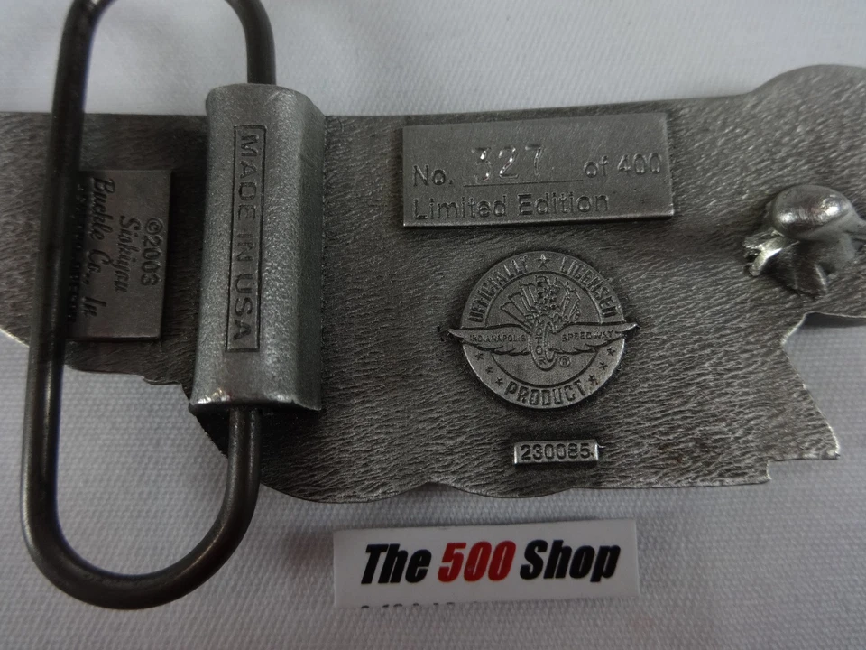 2003 Brickyard 400 fivela de cinto edição limitada 327 de 500 estanho Kevin Harvick - Imagem 3 de 4