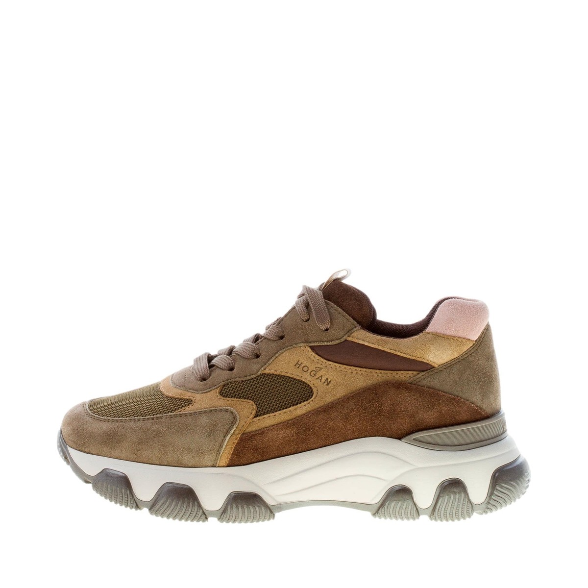 HOGAN women shoes Hyperactive sneaker suede and mesh tech fabric