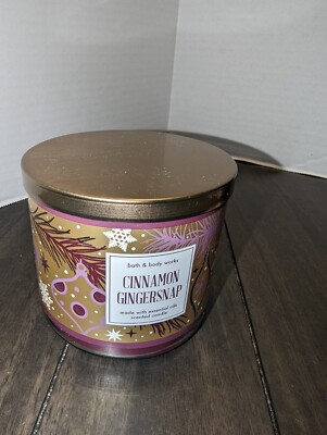 Bath & Body Works Cinnamon Gingersnap 3-Wick Jar Candle - 14.5 Oz.