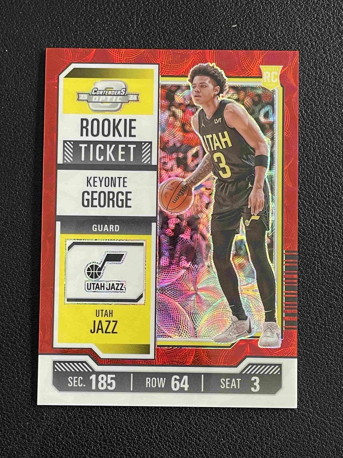 Keyonte George 2023-24 Panini Contenders Optic Rookie Ticket Choice Red Jazz #5