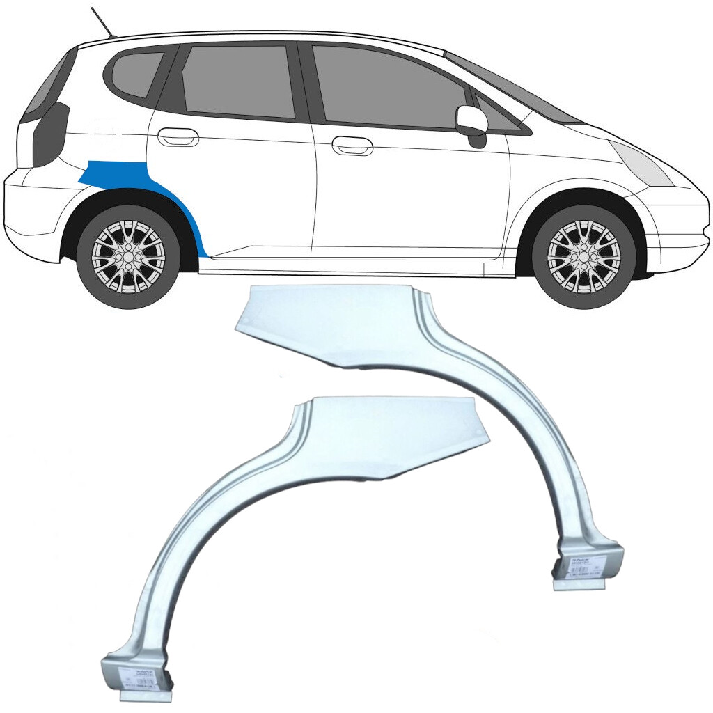 HONDA JAZZ GD 2002-2008 REAR WHEEL ARCH REPAIR PANEL REAR WING / PAIR