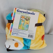 Garanimals Tiger Monkey Giraffe Elephant Bird Plush Throw Baby Blanket NEW