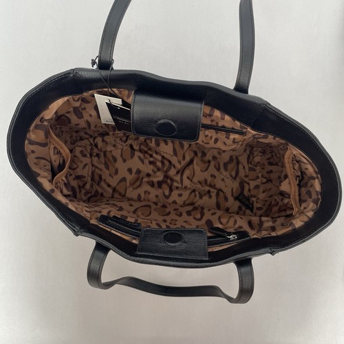 Aimee Kestenberg Chelsea Tote Purse Handbag Genuine Calf Leather Black FLAWED - Picture 16 of 23
