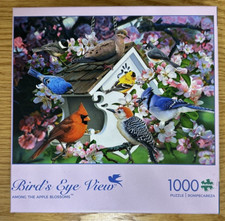 Bird's Eye View "Among the Apple Blossoms" Buffalo 1000 Piece Puzzle COMPLETE