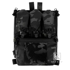 KRYDEX Zip-on Backpack Zip Back Bag for FCPC V5 Tactical Plate Carrier BlackCamo