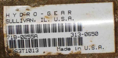 Hydro Gear Transaxle 313-0650 MTD 718-0255A Input Shaft 50005 (Lot 495) - Picture 2 of 2