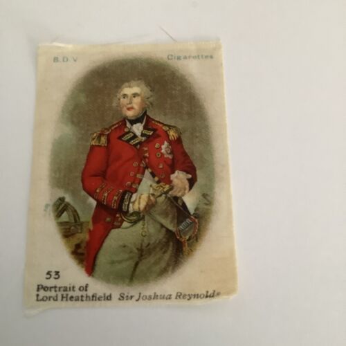 Godfrey Phillips BDV Cigarettes  Silk Portrait Of Lord Heathfield By Reynolds U - Foto 1 di 1