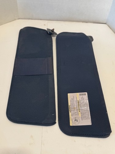 1988-1999 GMC/CHEVY SUNVISOR PAIR SET CLOTH BLUE WITH MIRROR NO RIPS OEM - Picture 2 of 8