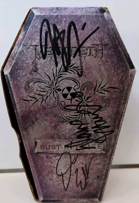 Megadeth 1990 Rust In Peace RARE CD Coffin Box Set Capitol Records