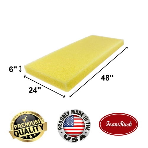 FoamRush 24" x 48" Water-Resistant Dry Fast Foam Outdoor & Marine Furniture - Picture 13 of 15