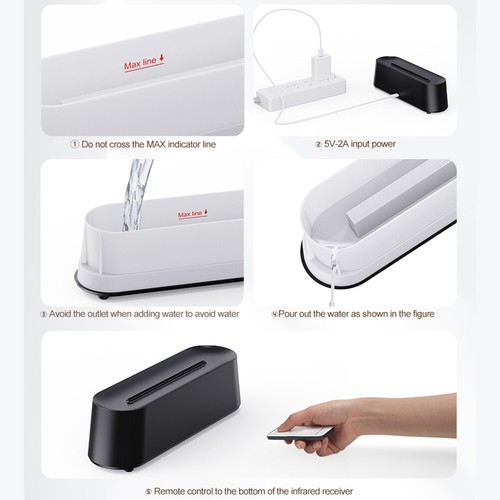 Diffuseur d\'arômes à flamme colorée, humidificateur sans eau, arrêt automatique - Imagen 11 de 18