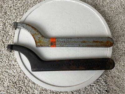 Lot of 2 Armstrong Hook Spanner Wrenches #464 & #34-237 USA