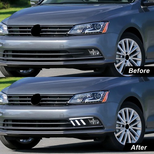 2x Dynamic Turn Signal 3 Color Day Running Light for Jetta MK6 Sagitar 2015-2018 - Picture 6 of 7