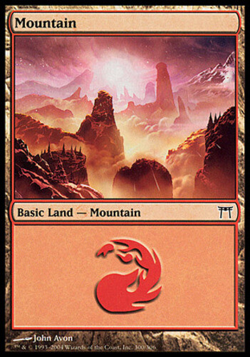 Mountain (300) - Foil ~ Lightly Played Champions of Kamigawa MTG Magic UltimateM - Picture 1 of 1