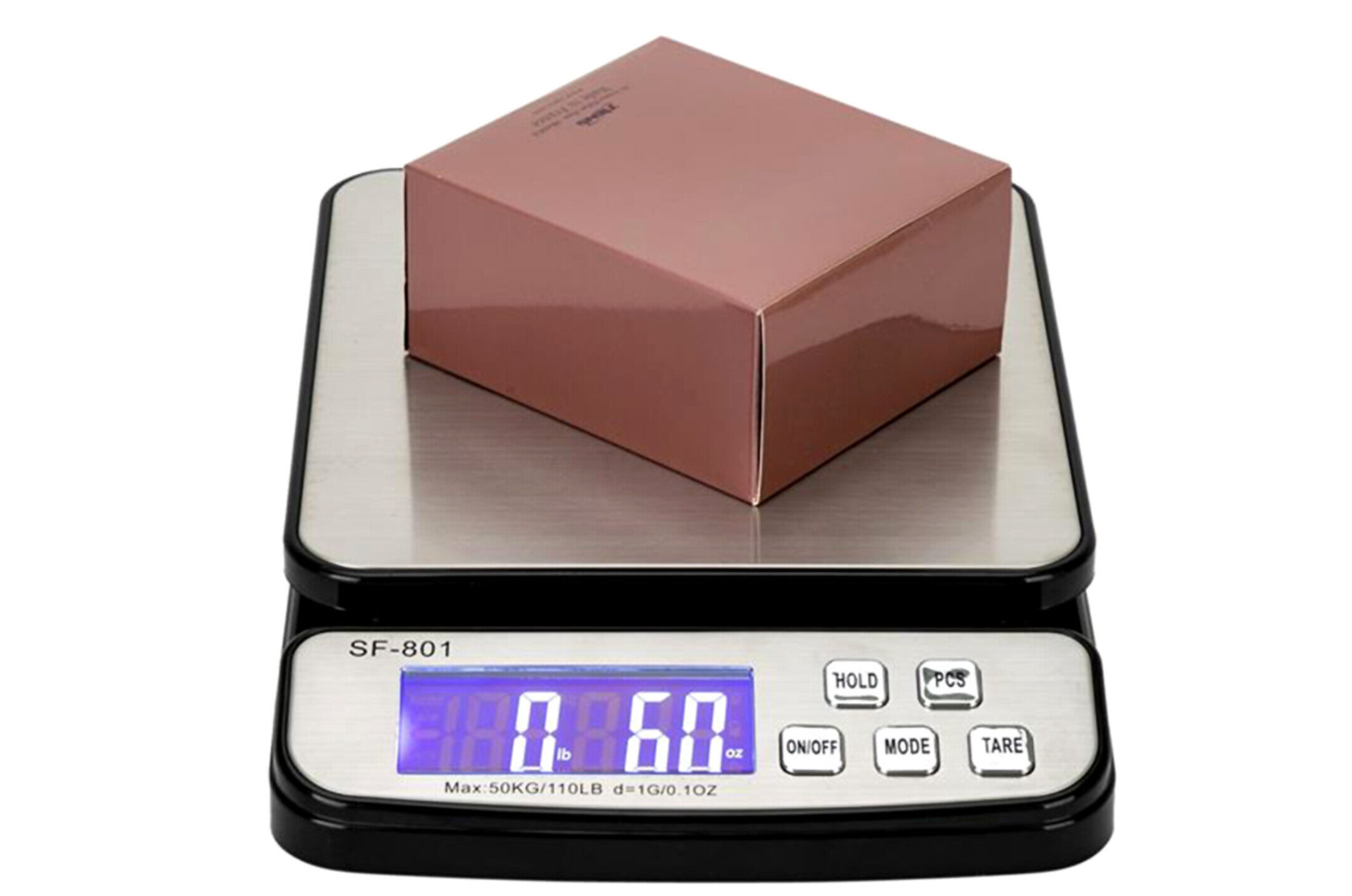 110 LB x 1g Digital Scale Postal Shipping Scale AC Adapter Battery SF