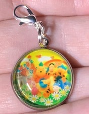 Silver Winnie The Pooh  Friends Charm Zipper Pull  Keychain Add On Clip 