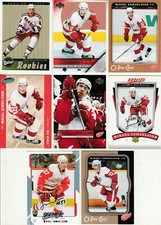 🏒 20 + different MIKAEL SAMUELSSON cards lot RC 2001 - 2013 Red Wings Caunucks